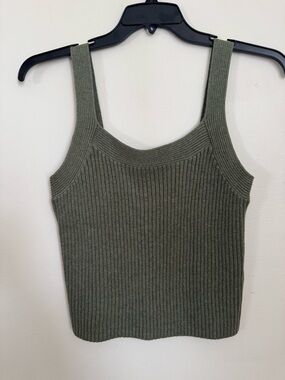 GAP Olive Ribbed Tank Top